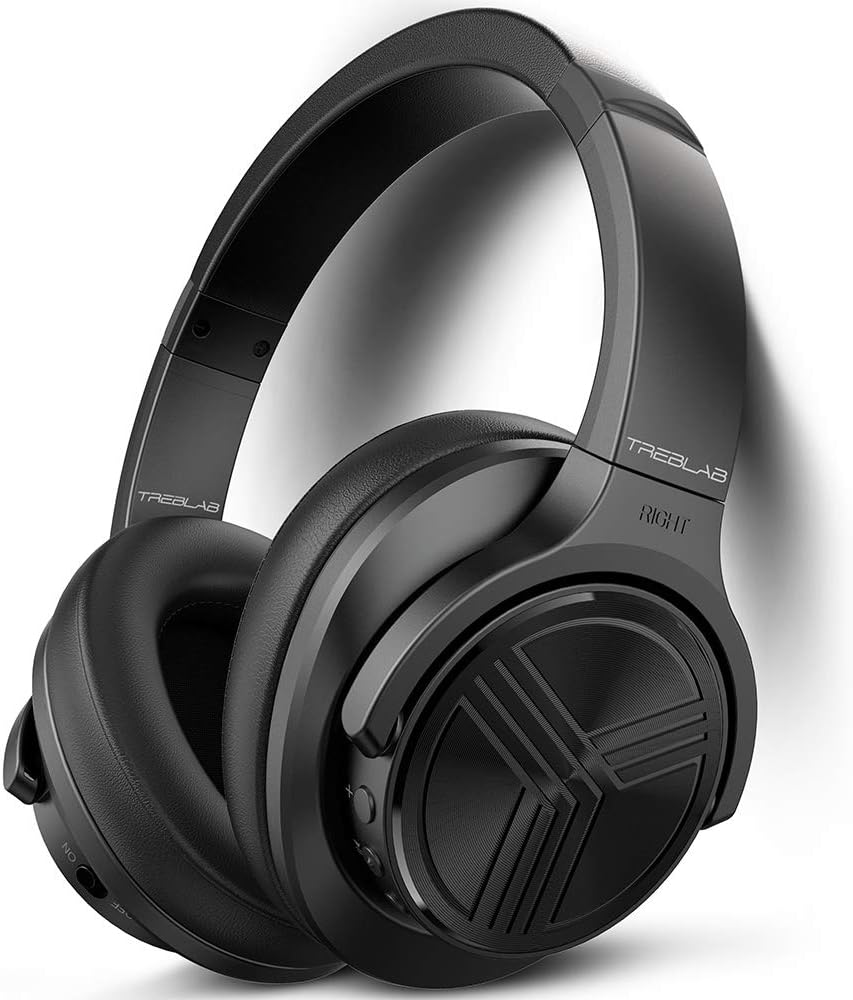 Over Ear Bluetooth Wireless Headphones with Microphone, Active Noise Cancelling, Black W45995