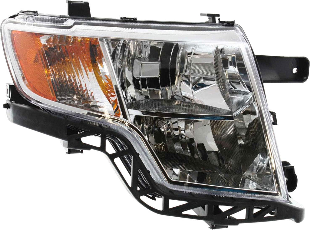 Headlight Assembly Compatible with 2007-2010 Ford Edge Halogen Chrome Passenger Side K186075