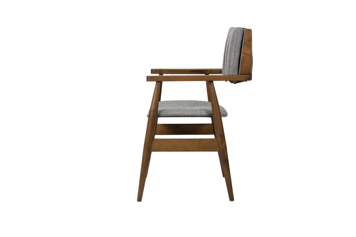 Gray Solid Wood Dining Chairs (Set of 2) O785