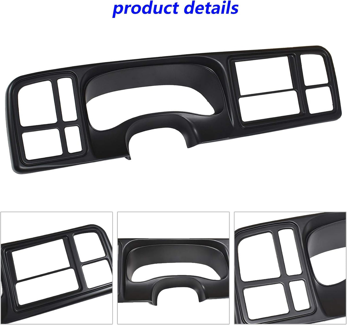 Double Din Truck Dash Kit Matte Black J5443