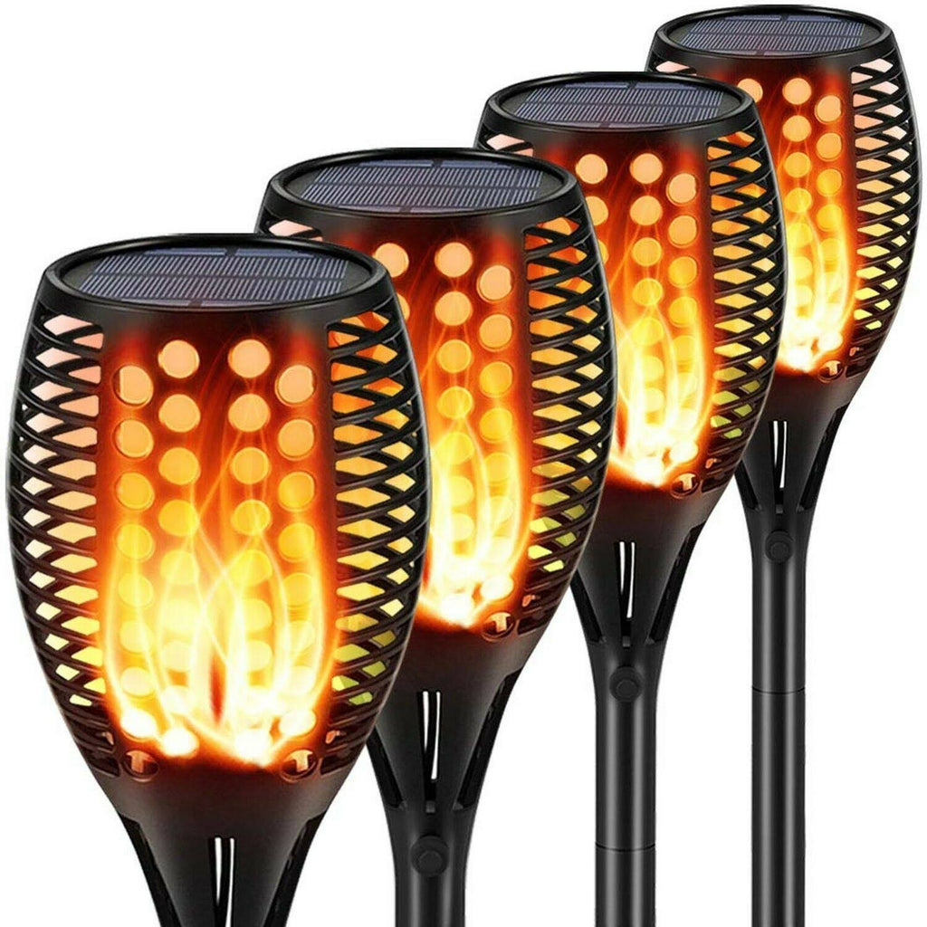 Solar Torch Lights Waterproof Flickering Flame Torches K4855