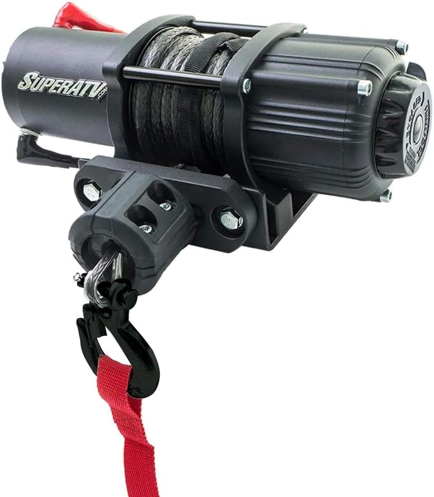 3500 lb Black Ops Winch with Heavy Duty Winch Mounting Plate Complete Kit J207