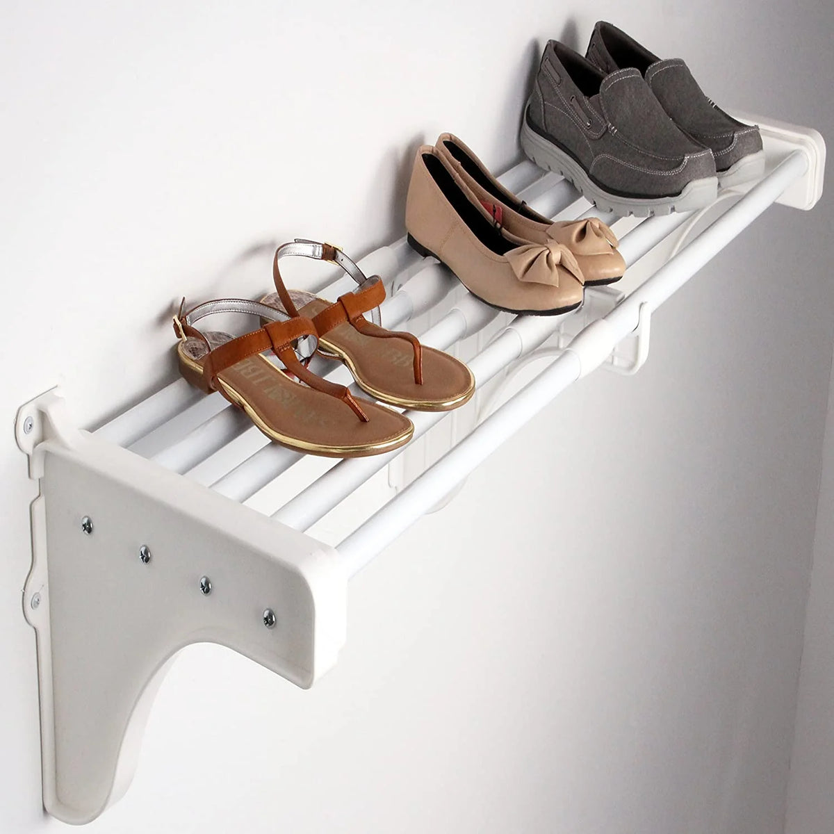 White Wall Mount Expandable Shelving Kit Y87140