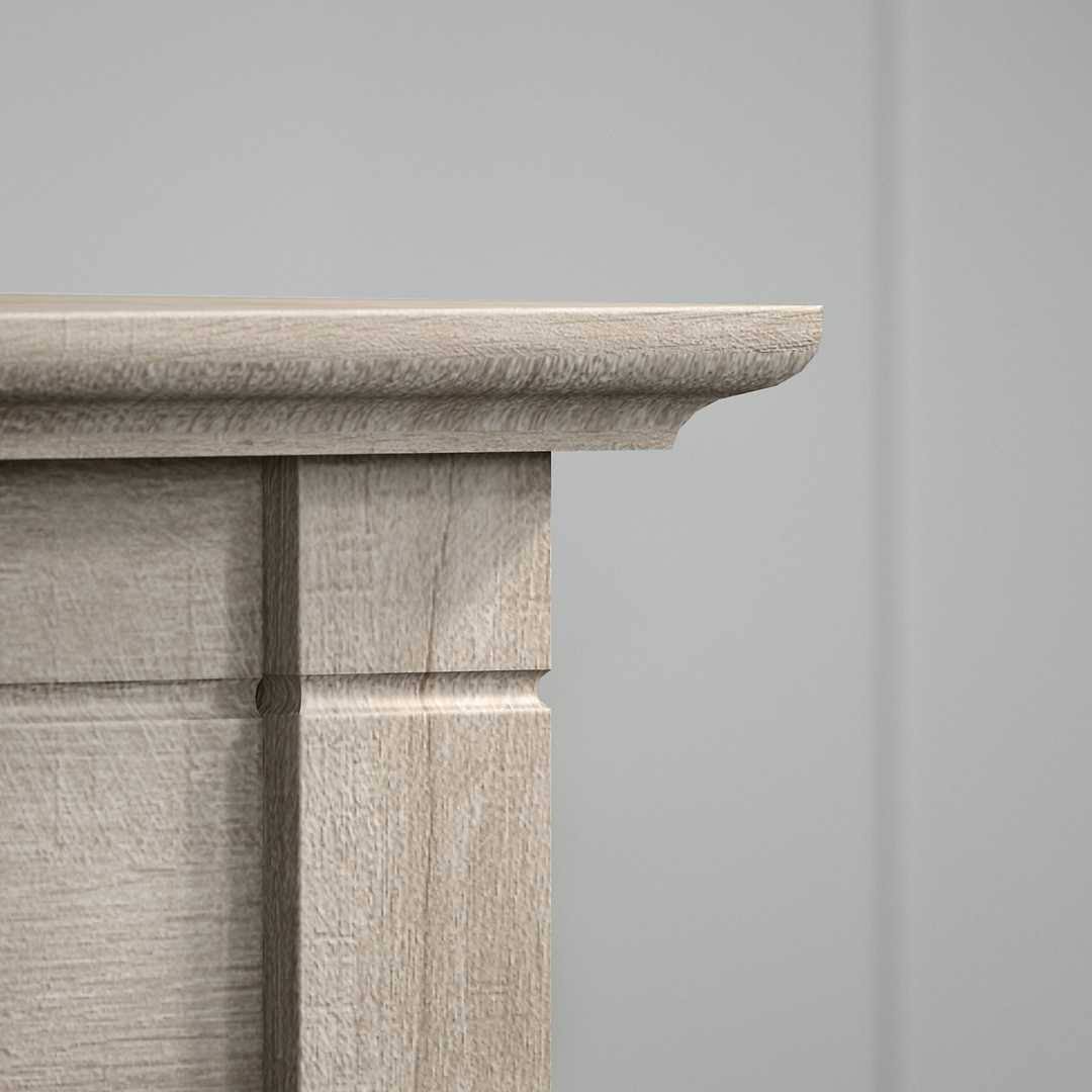 60W L Shaped Desk, Cape Cod Gray Z54413