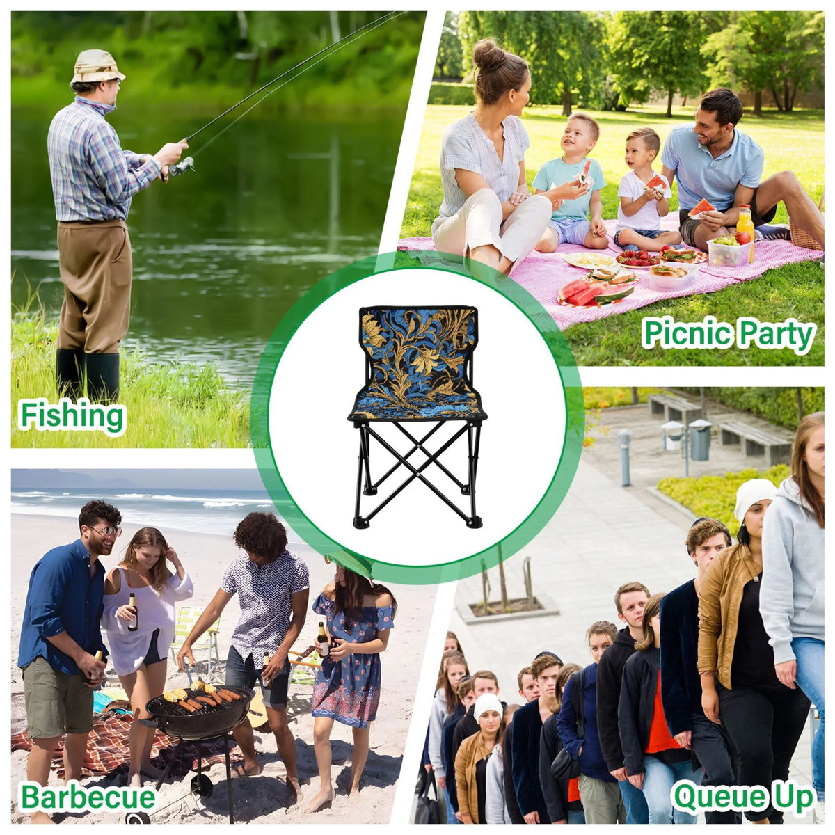 Portable Camping Chair with Carry Bag H63737