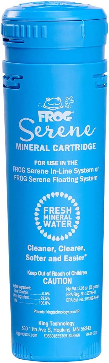 5 Pack Spa Frog Serene Replacement Cartridges with 4 Maintain Non-Chlorinated Shock Packets P805