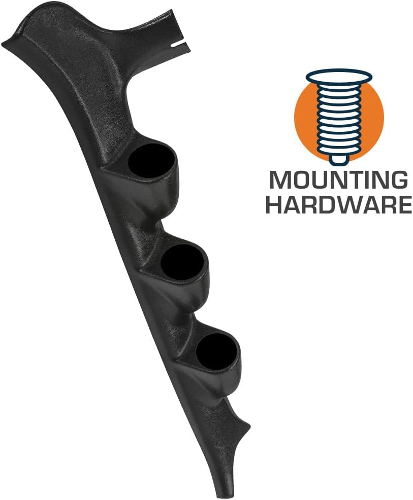 Black Triple Pillar Gauge Pod ABS Plastic 2-1/16" (52mm) Pack of 2 H6995