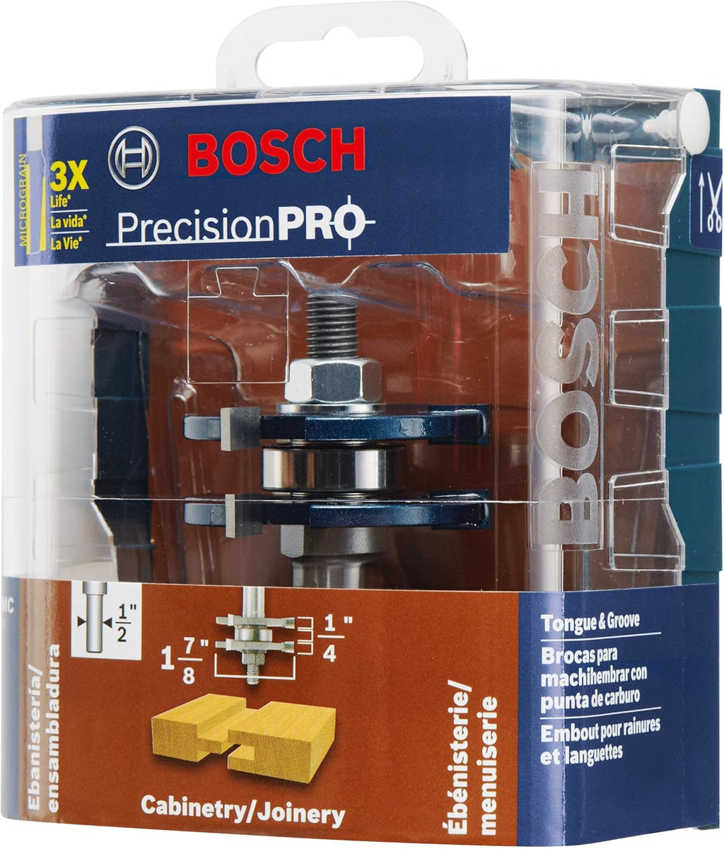 1-7/8 In. x 1/4 In. Carbide-Tipped Tongue and Groove Router Bit Pack of 2 J41727