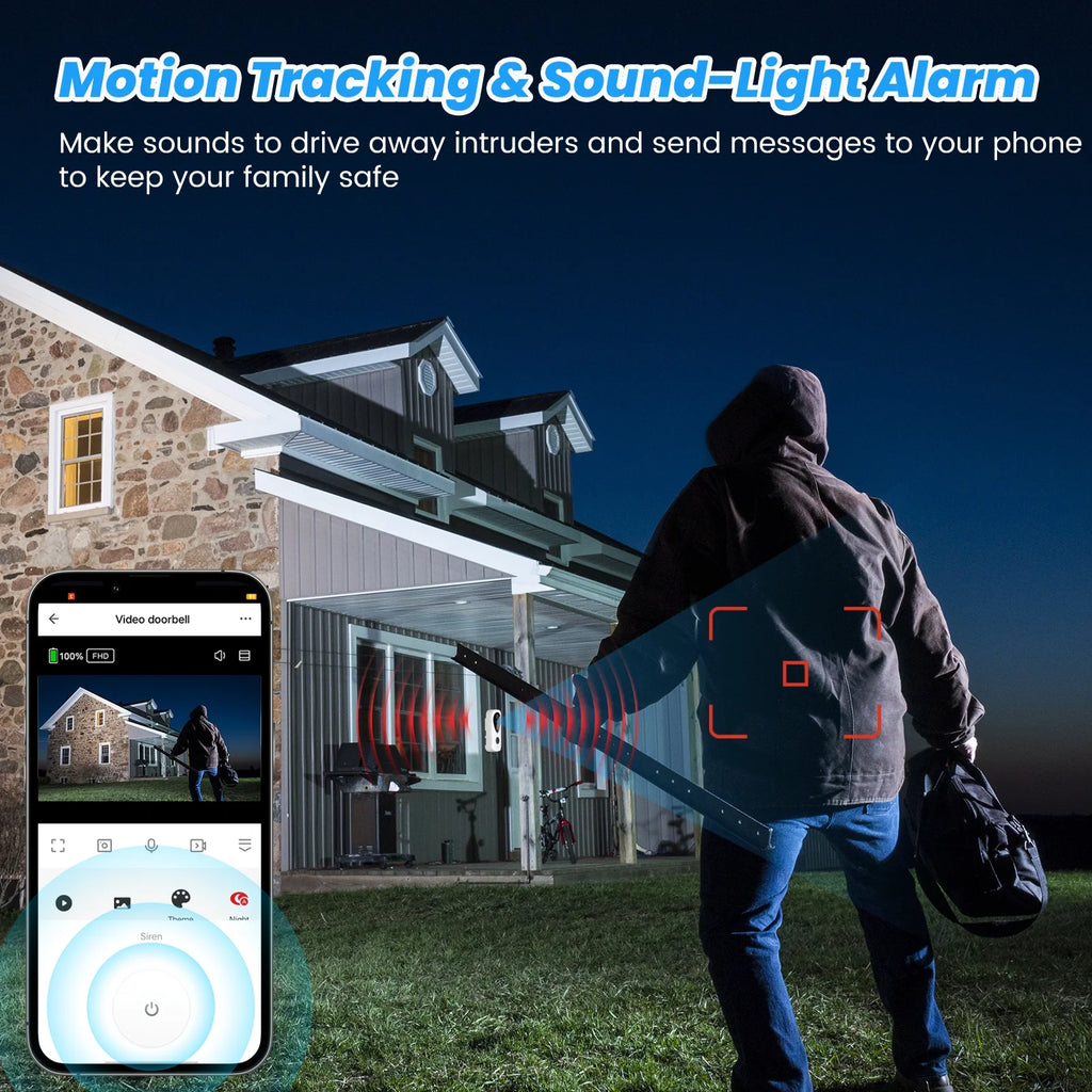 Wireless Video Doorbell with Chime, 2 Way Audio, Night Vision K867