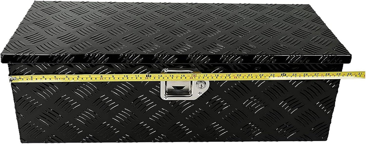 Black Aluminum Pick Up Truck Bed Tool Box with Lock Keys E253031