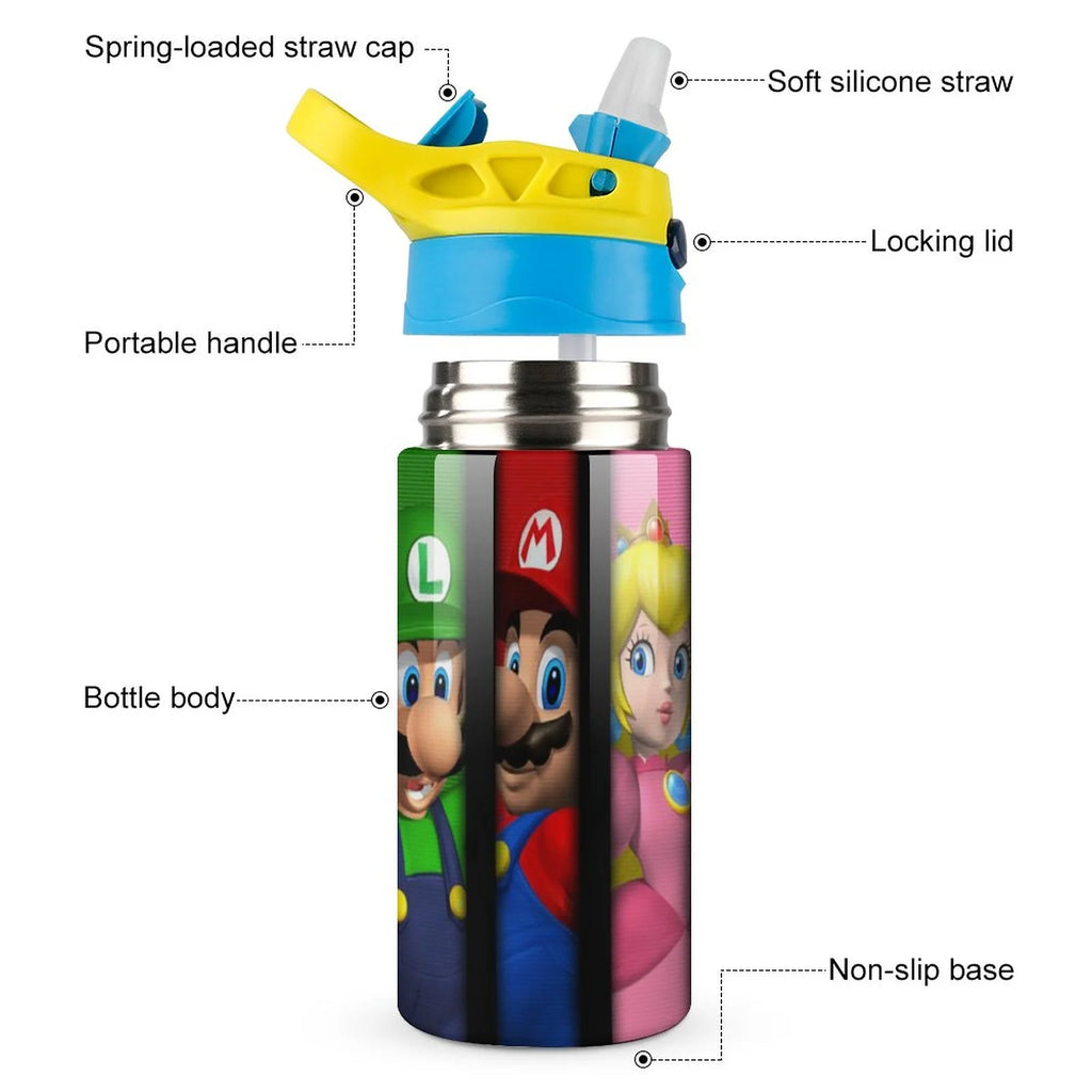 Insulated Stainless Steel Water Bottle With Straw Y374
