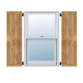 16-7/8 in. W x 24 in. H Framed Board and Batten Shutters with Z-Bar W9166