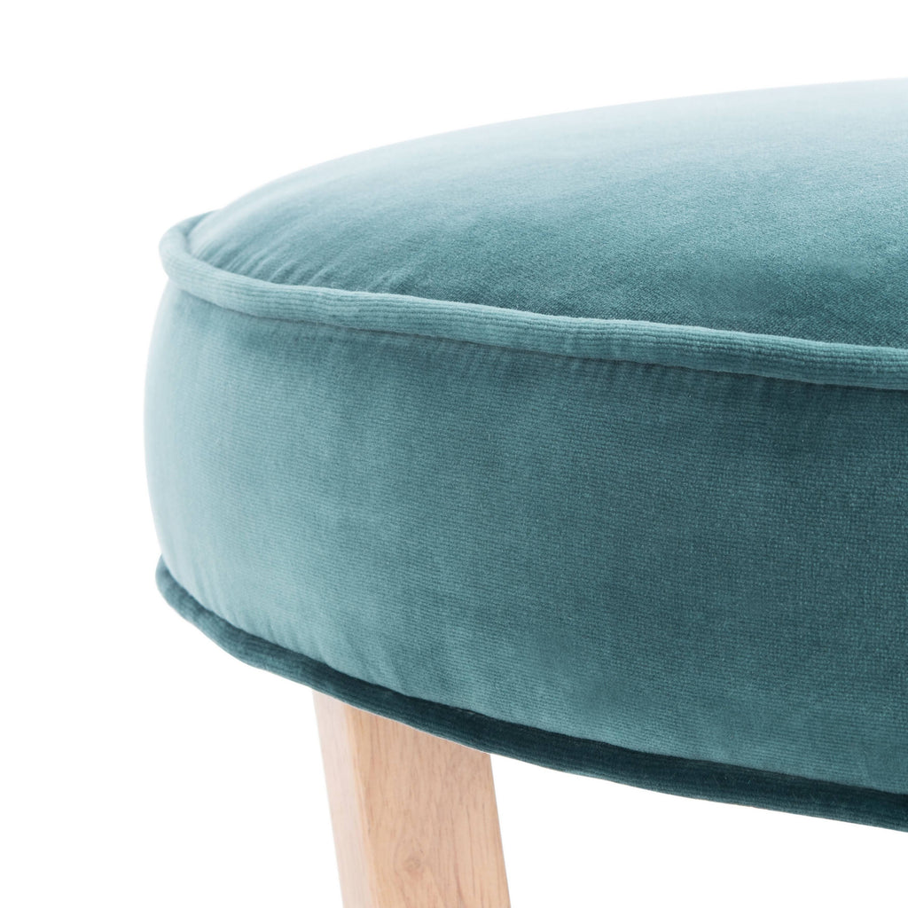Blush Pink Velvet Ottoman Q17601