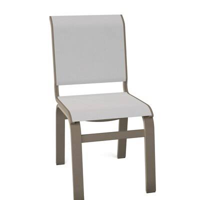 Textured Black/White Patio Dining Side Chair W507919