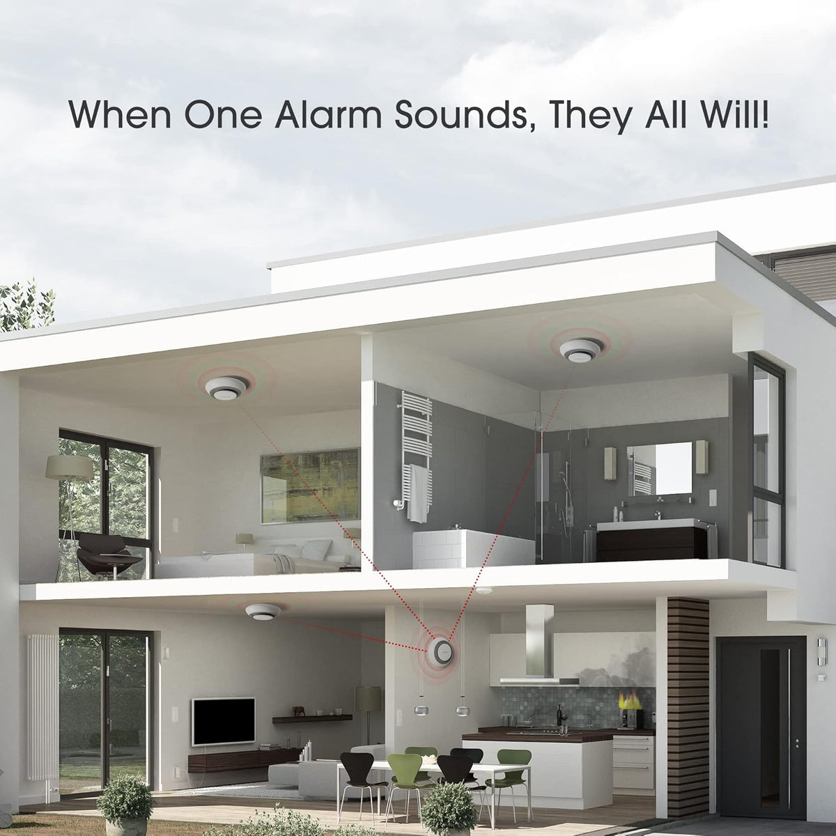 Wireless Interconnected Smoke and Carbon Monoxide Detector Alarm S768