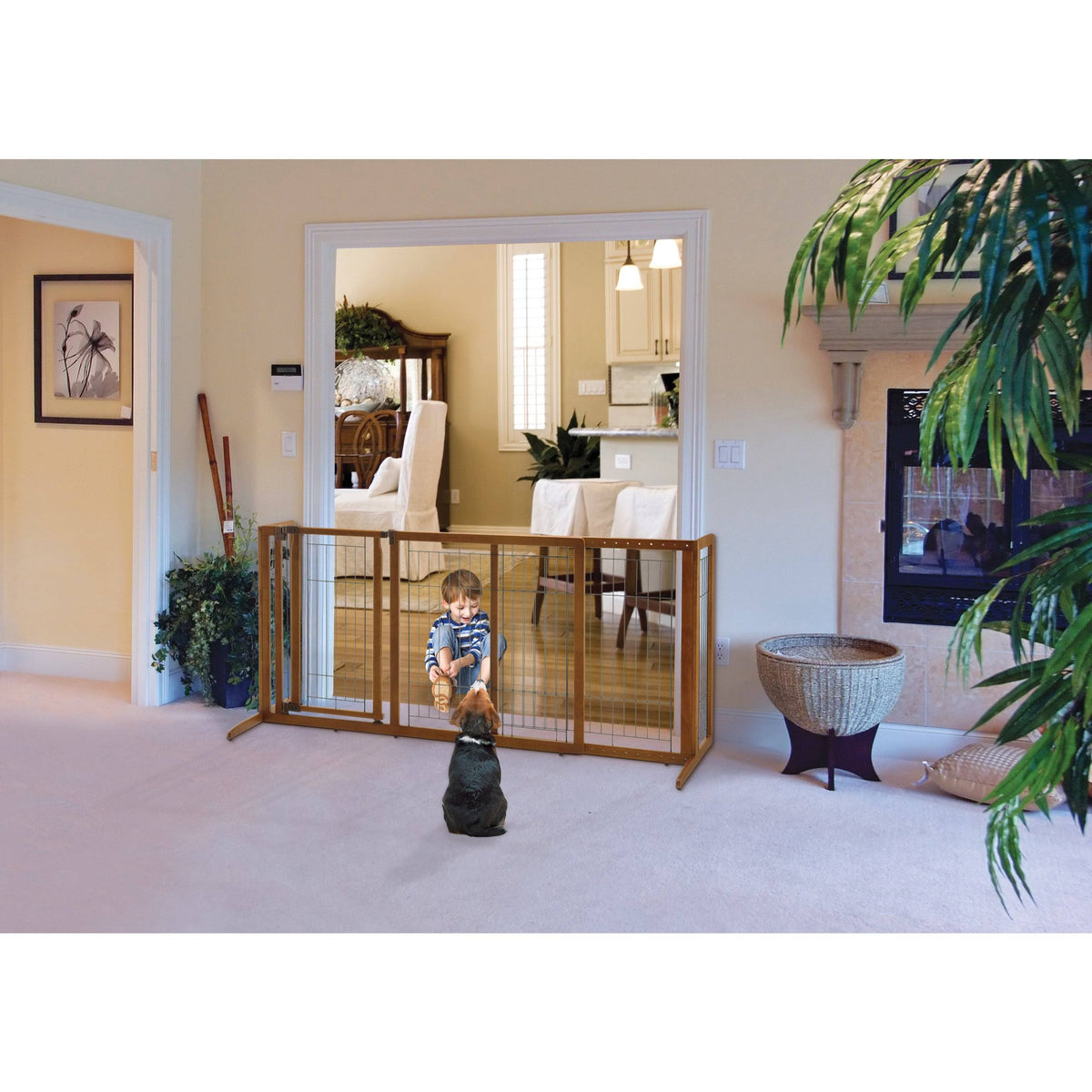 Freestanding Pet Gate with Door K33871