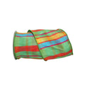 Citrus Life Plaid Wired Edge Ribbon, Green, 4 Inch, 10 Yards U507386