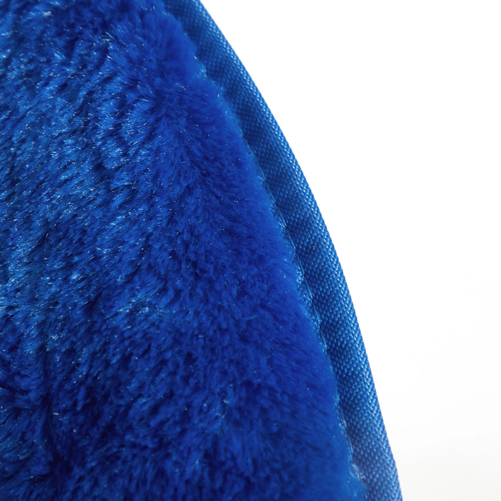 Blue Faux Fur Saucer Chair H485131