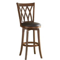 Antique Brown Faux Leather Swivel Counter Stool Y912010