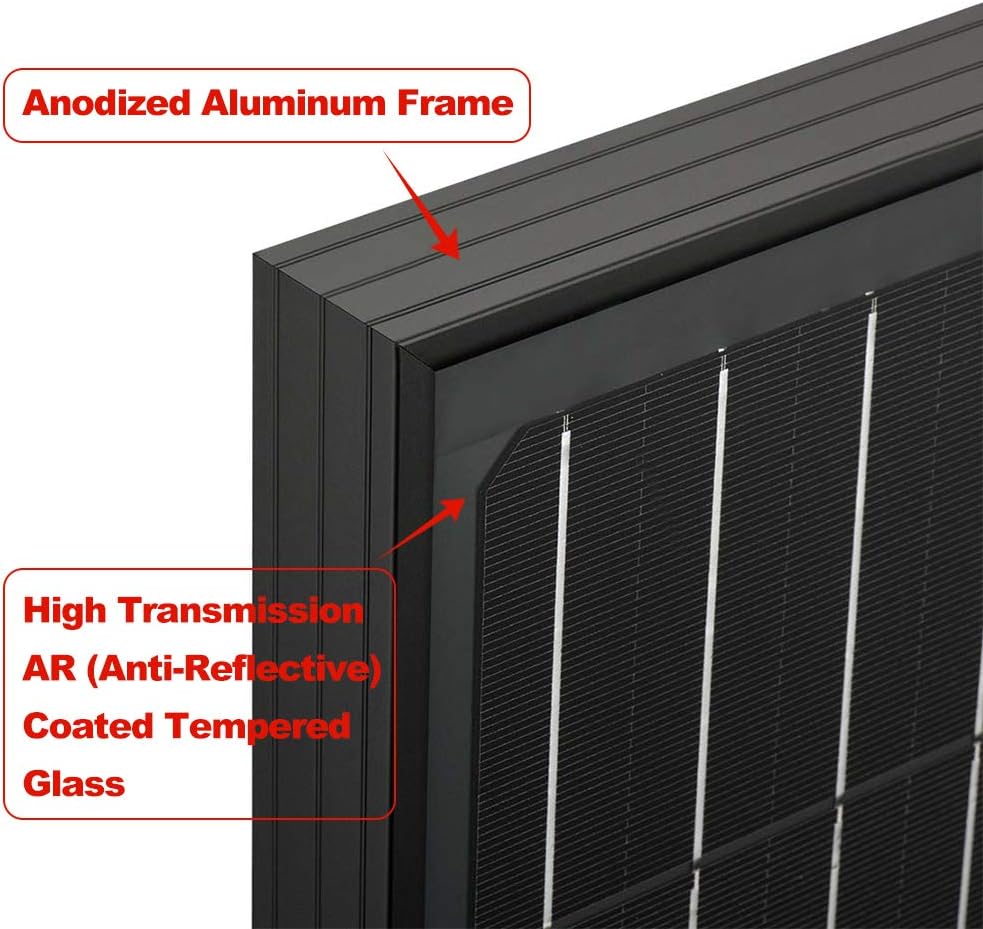 100 Watt 12 Volt Monocrystalline Solar Panel H40406
