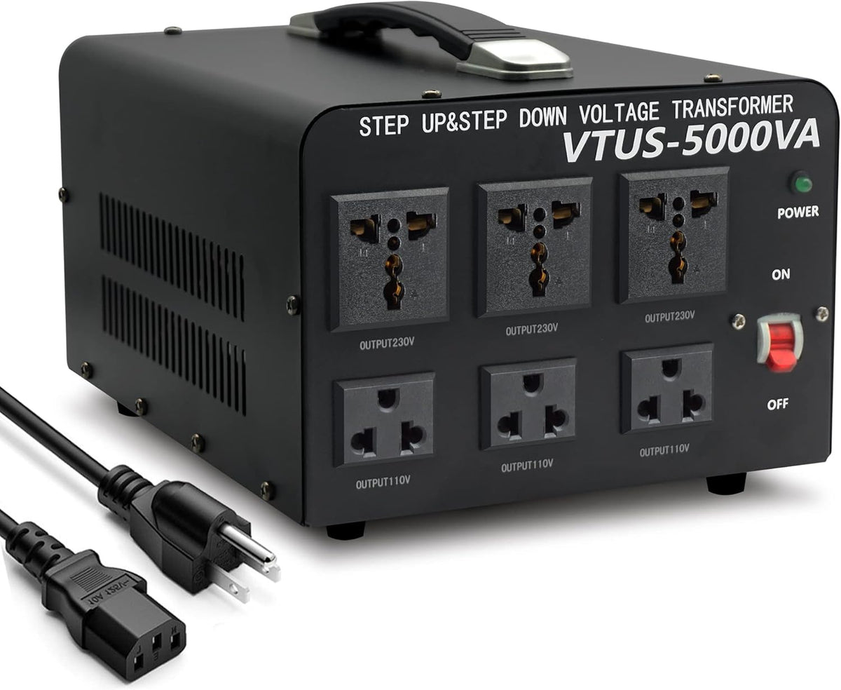 5000 Watt Voltage Converter Transformer with Circuit Breaker Protection K861817