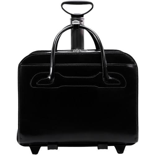 Black Detachable-Wheeled Ladies Briefcase C17420