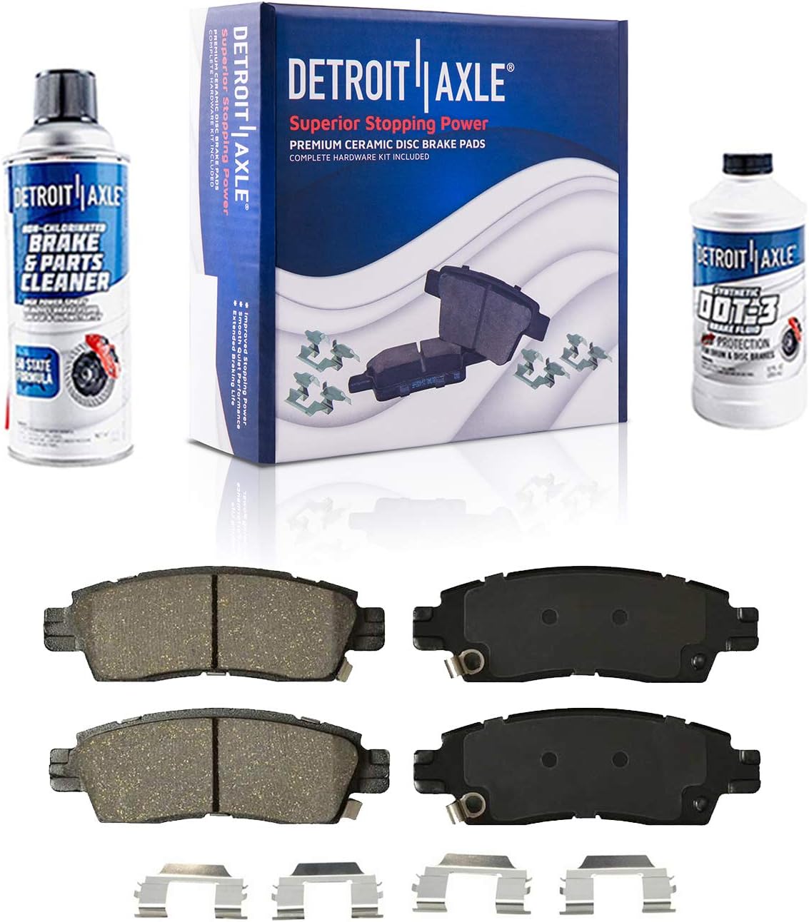 Pair Rear Disc Rotors with Brake Pads Replacement 6pc Set B29758