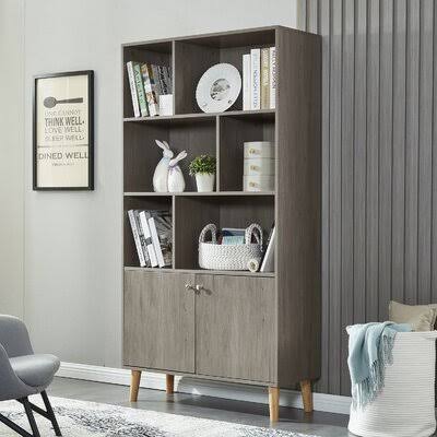 Oak Bookcase with Doors R282