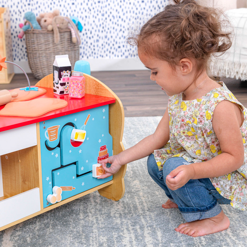 Wooden Toddler Activity Center with 20 Accessories C630444