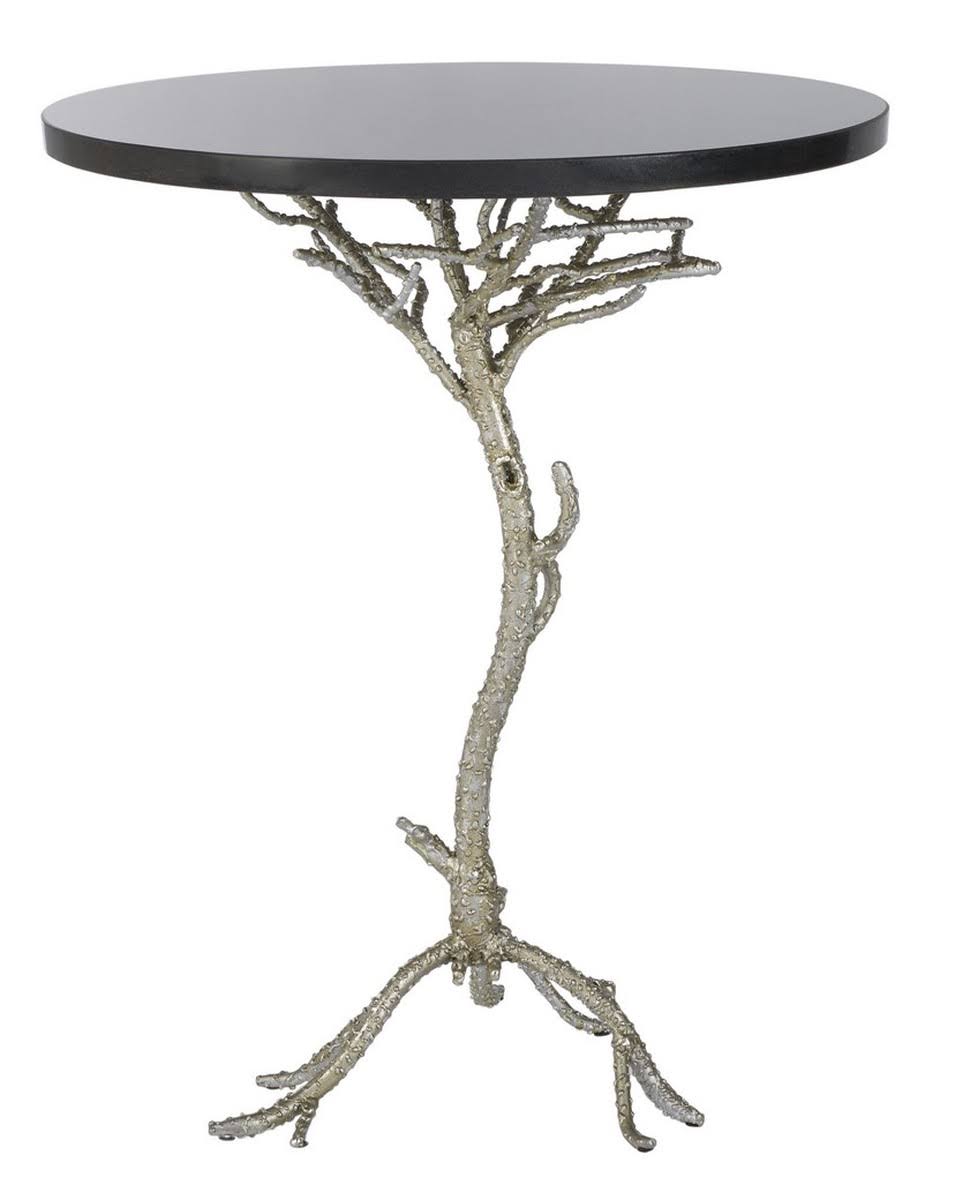 Silver / Black Accent Table X819