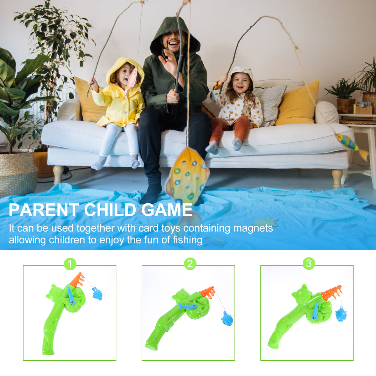 Magnetic Pole Catch Children's Fishing Rod Toy J261