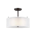 Brushed Nickel 2-Light LED Semi-Flush Mount P2396