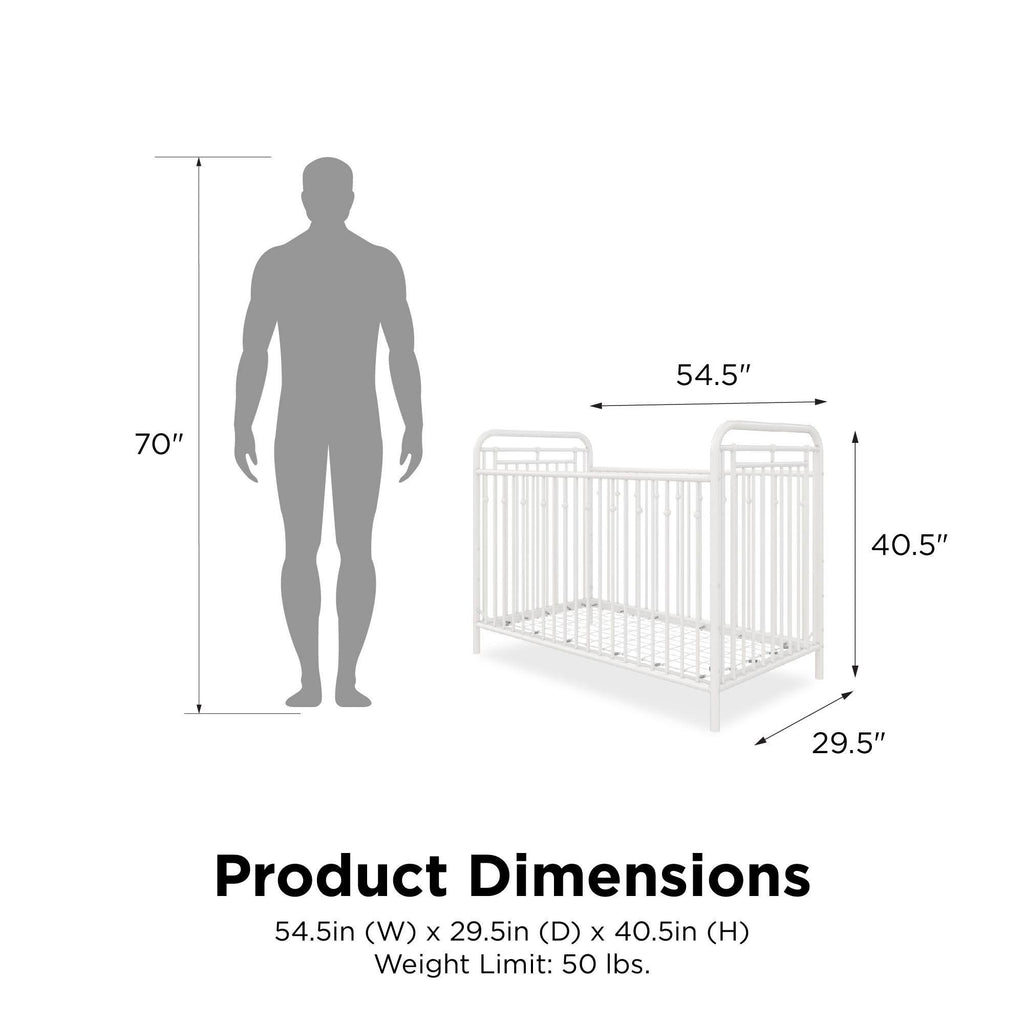 White Metal Crib R10284