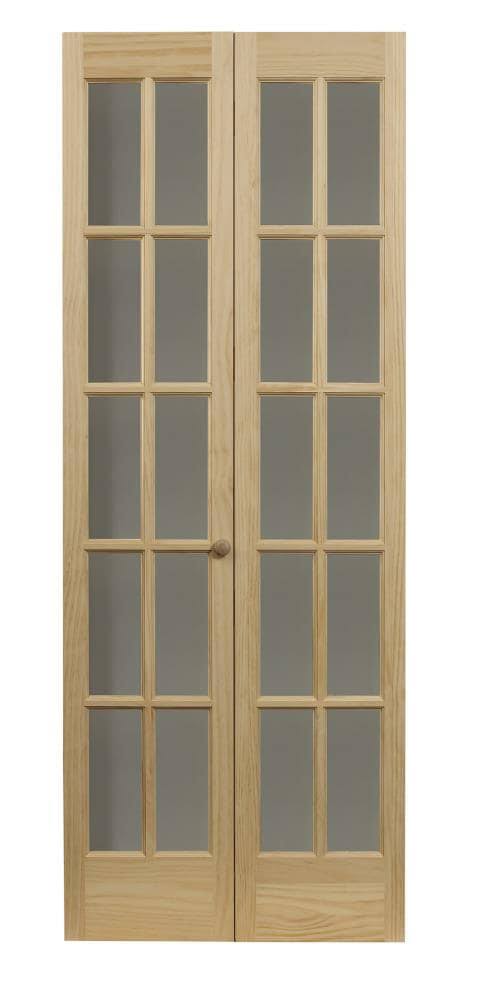 Unfinished Pine Solid Core Wood Bi-Fold Door Z7144