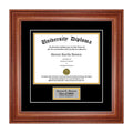 Walnut 2 inch Diploma Frame with Double Matting H897