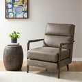 Brown Faux Leather Accent Armchair R75887