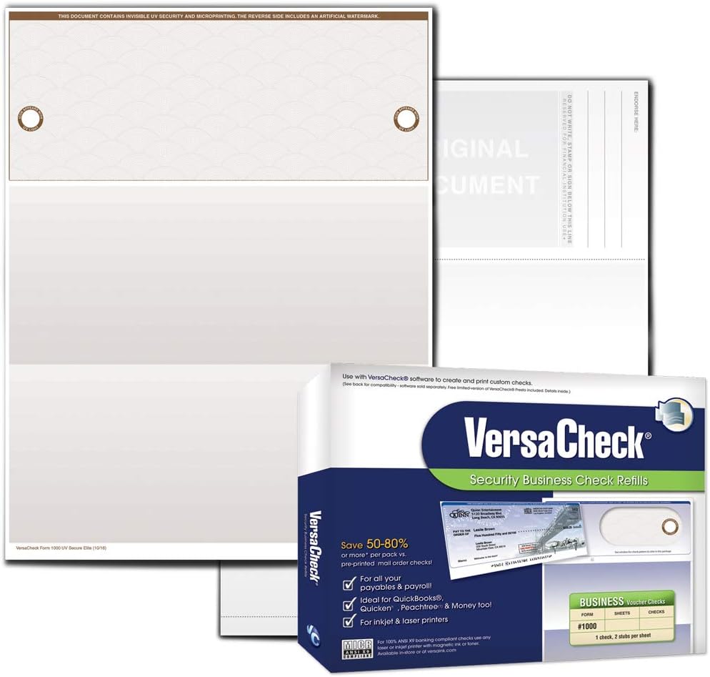250 Blank Business Voucher Checks Z4624