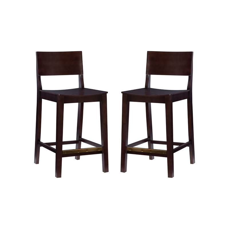 Set of Two Brown Counter Stools E8941