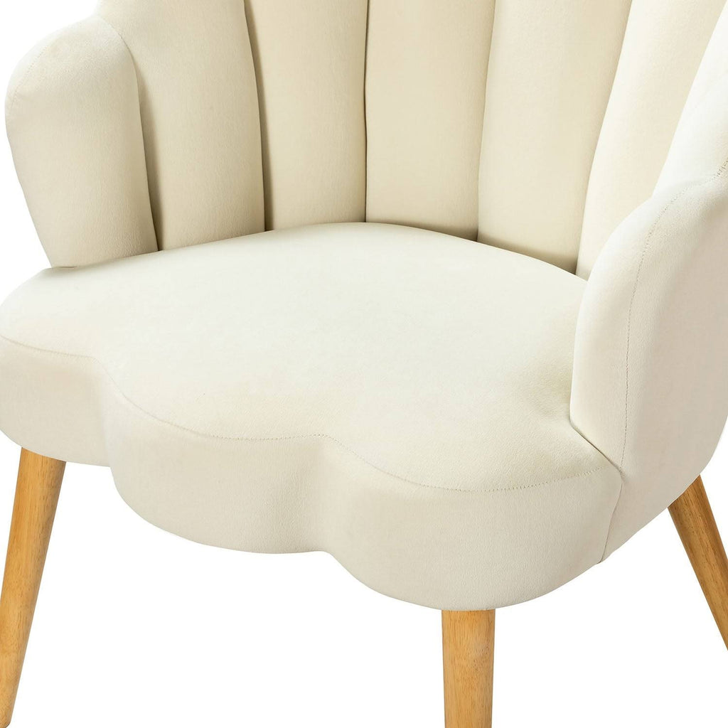 Pink Scalloped Velvet Arm Chair Set of 2 T4070