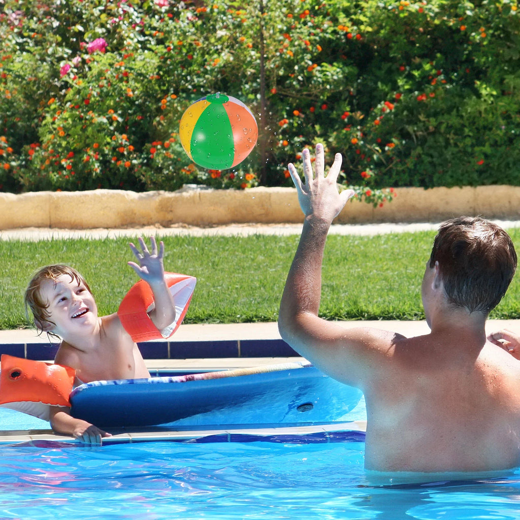 12 Pcs Inflatable Beach Balls Pool Toys F391