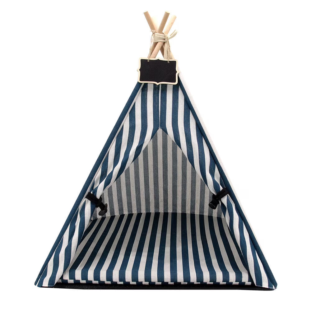 Pet Mini Teepee Tent Bed Play House With Cushion I104