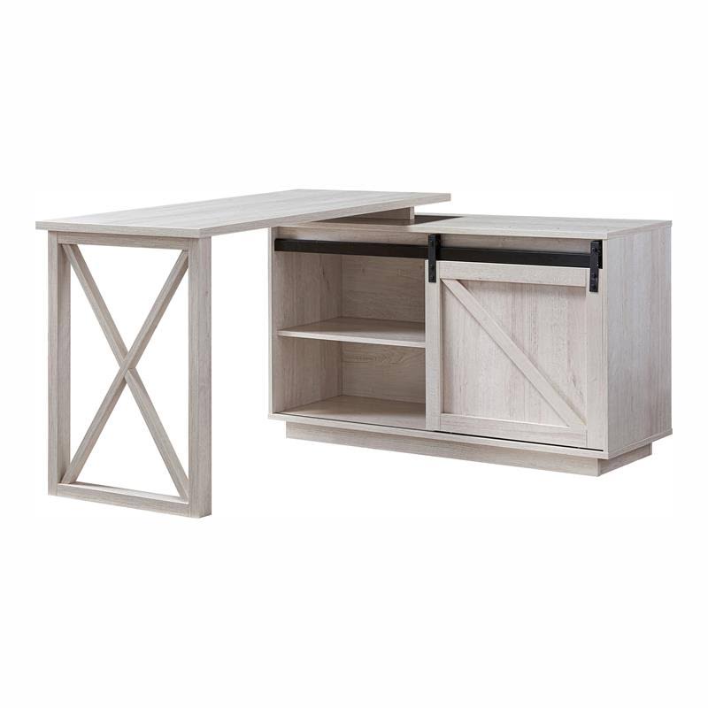 White Oak L-Shape Desk E963487