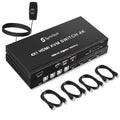 4 Port HDMI KVM Switch, 4K@60Hz, 4 in 1 Out C4095