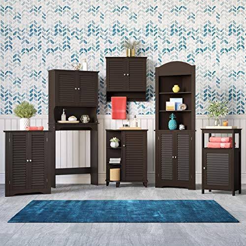 3-Shelf Corner Cabinet Espresso Q364981