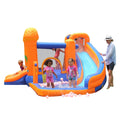 Inflatable Bounce House with 450W Blower, Stakes, Water Sprinkler, Splash Pool G9979