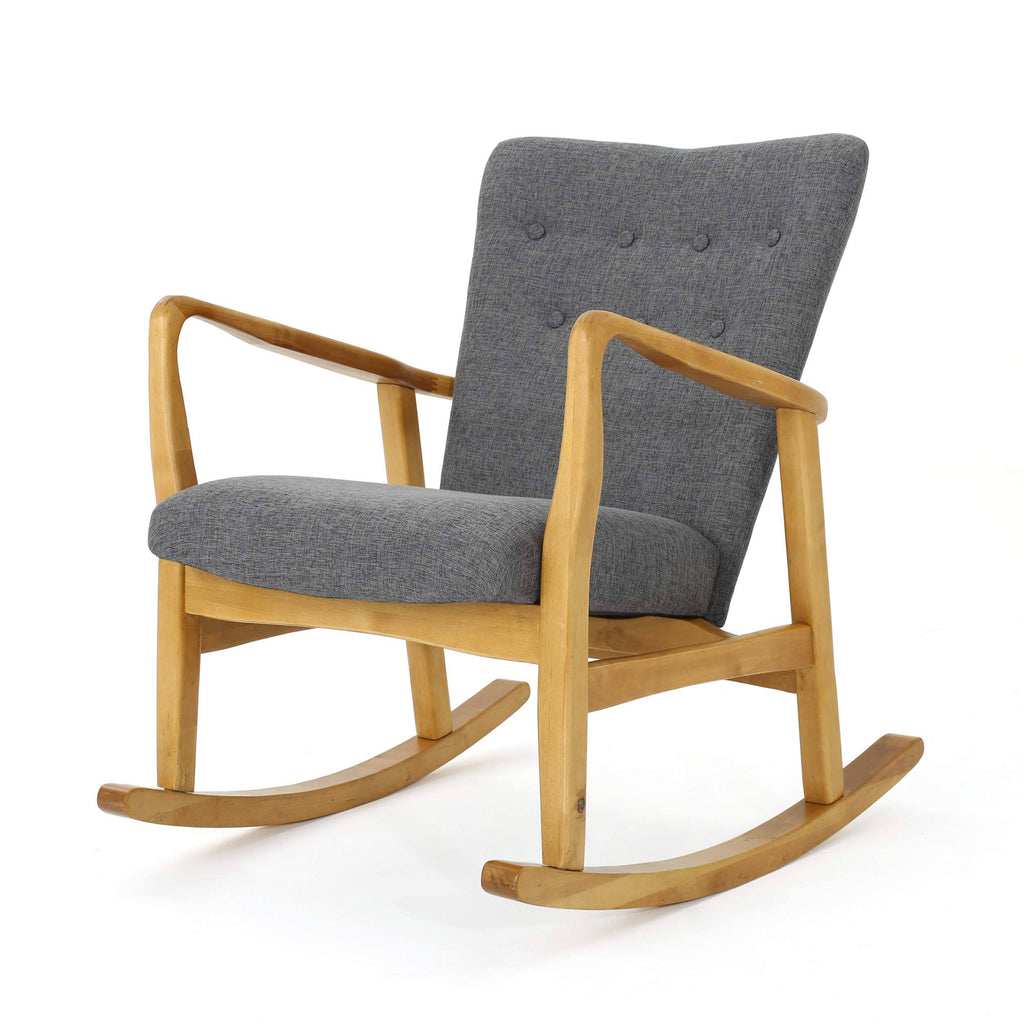 Grey Fabric Rocking Chair U382