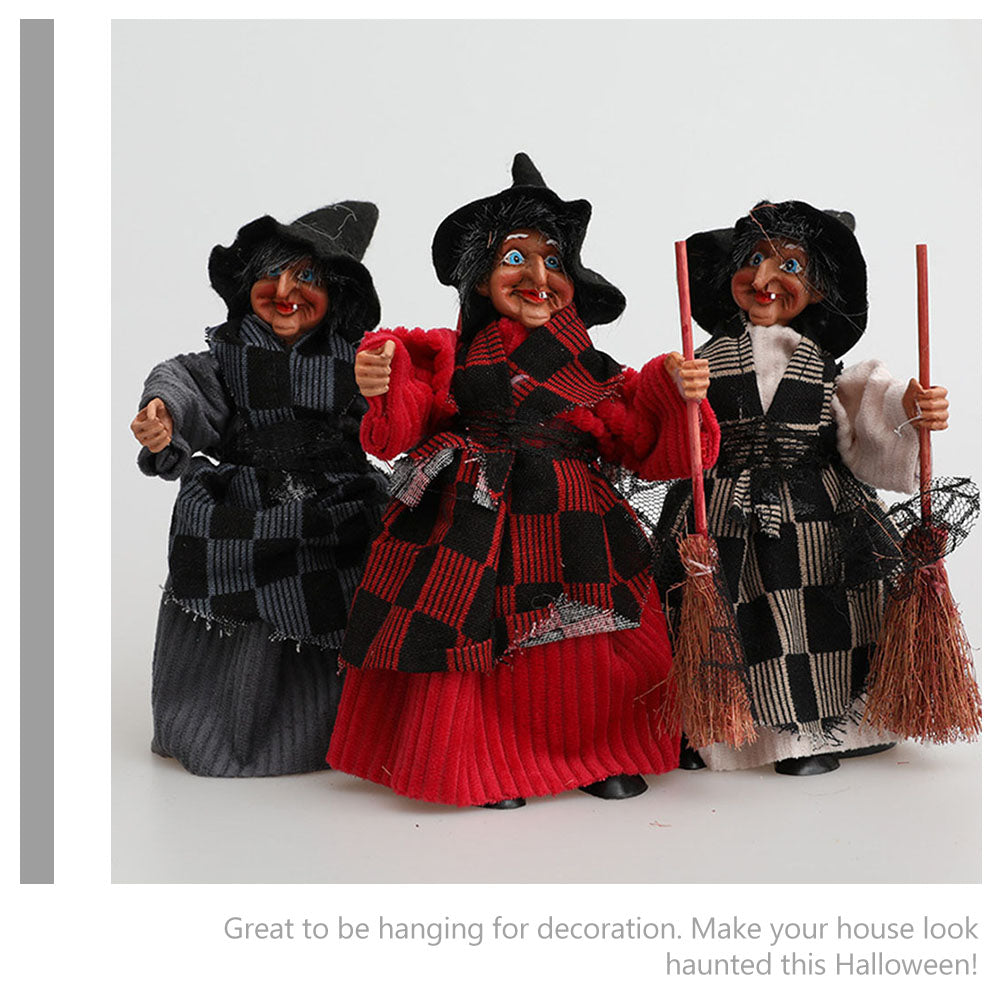 Halloween Witch Pendant Decor Plastic Figurine D1148