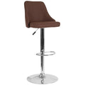 Brown Fabric Bar Stool F490711