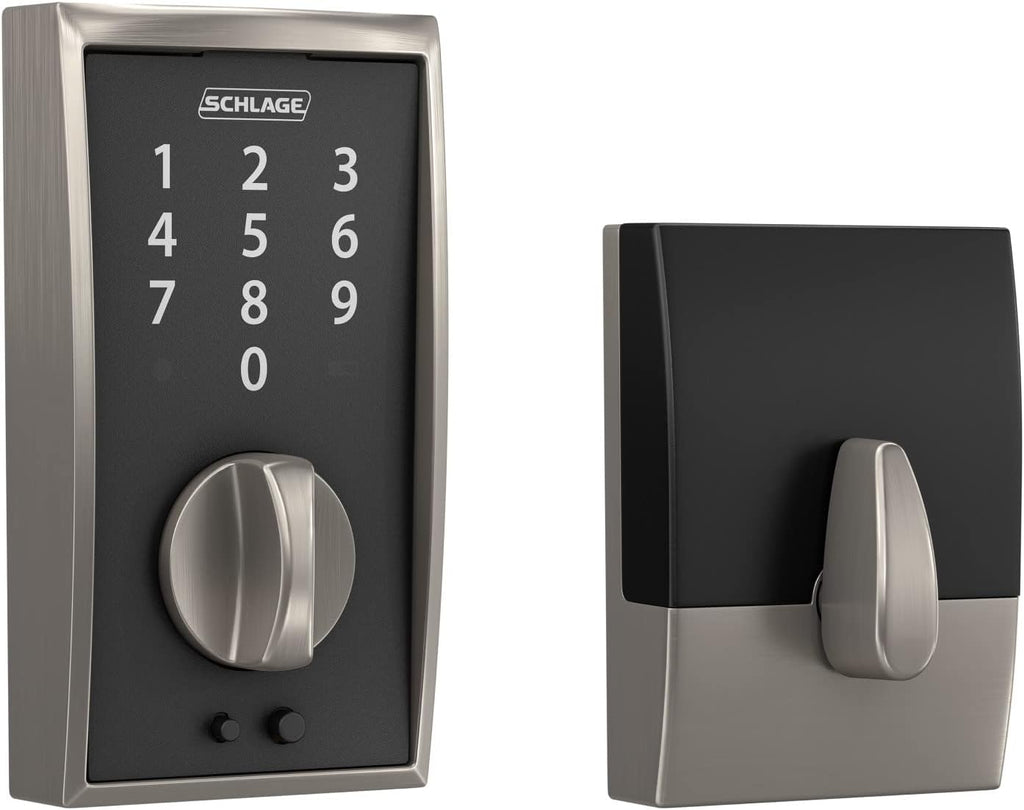 Satin Nickel Touchscreen Electronic Deadbolt T9604