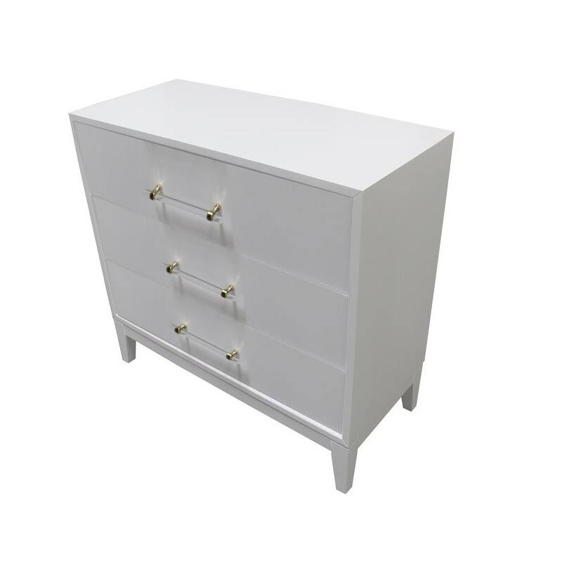 White Lacquer Hall Chest E5258